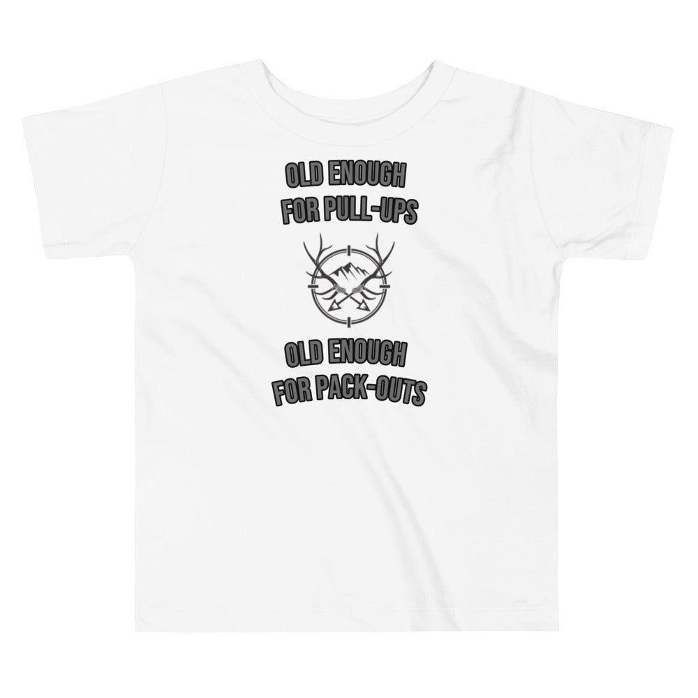 Heads & Hides - Young Hunter's Toddler "Pull-Ups & Pack-Outs Tee"