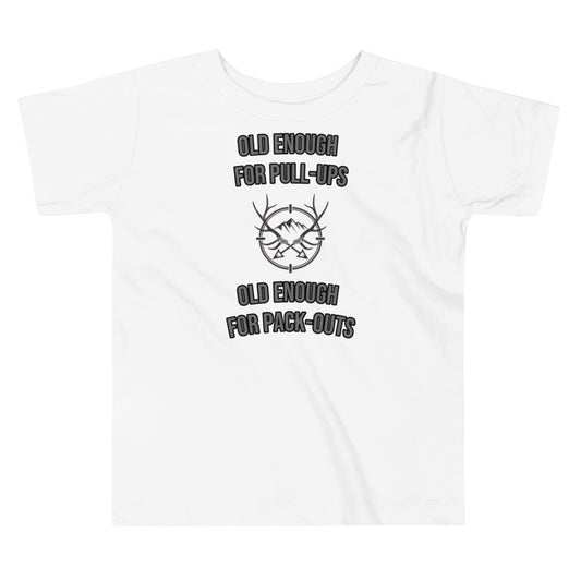 Heads & Hides - Young Hunter's Toddler "Pull-Ups & Pack-Outs Tee"